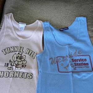 6 vintage tank tees